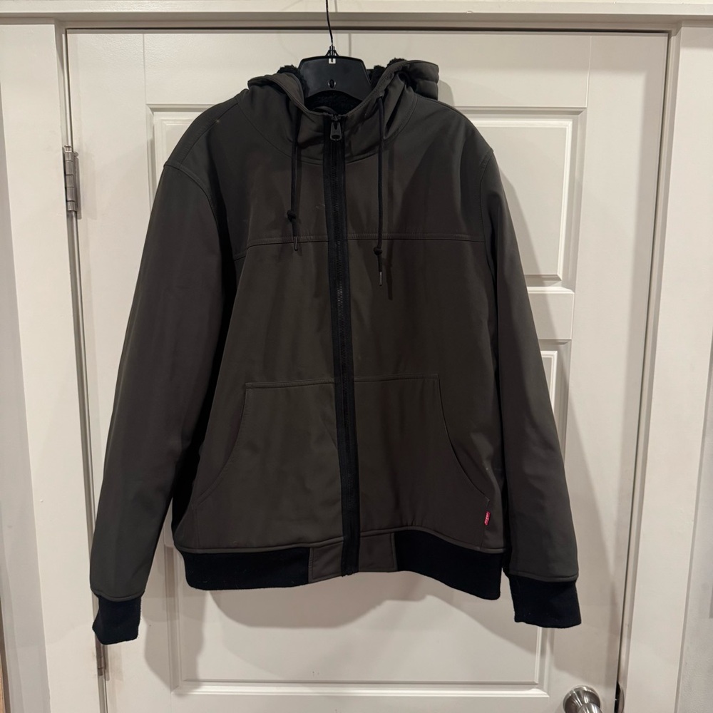 Levi's Men's Soft Shell Hooded Bomber Jacket Size XL